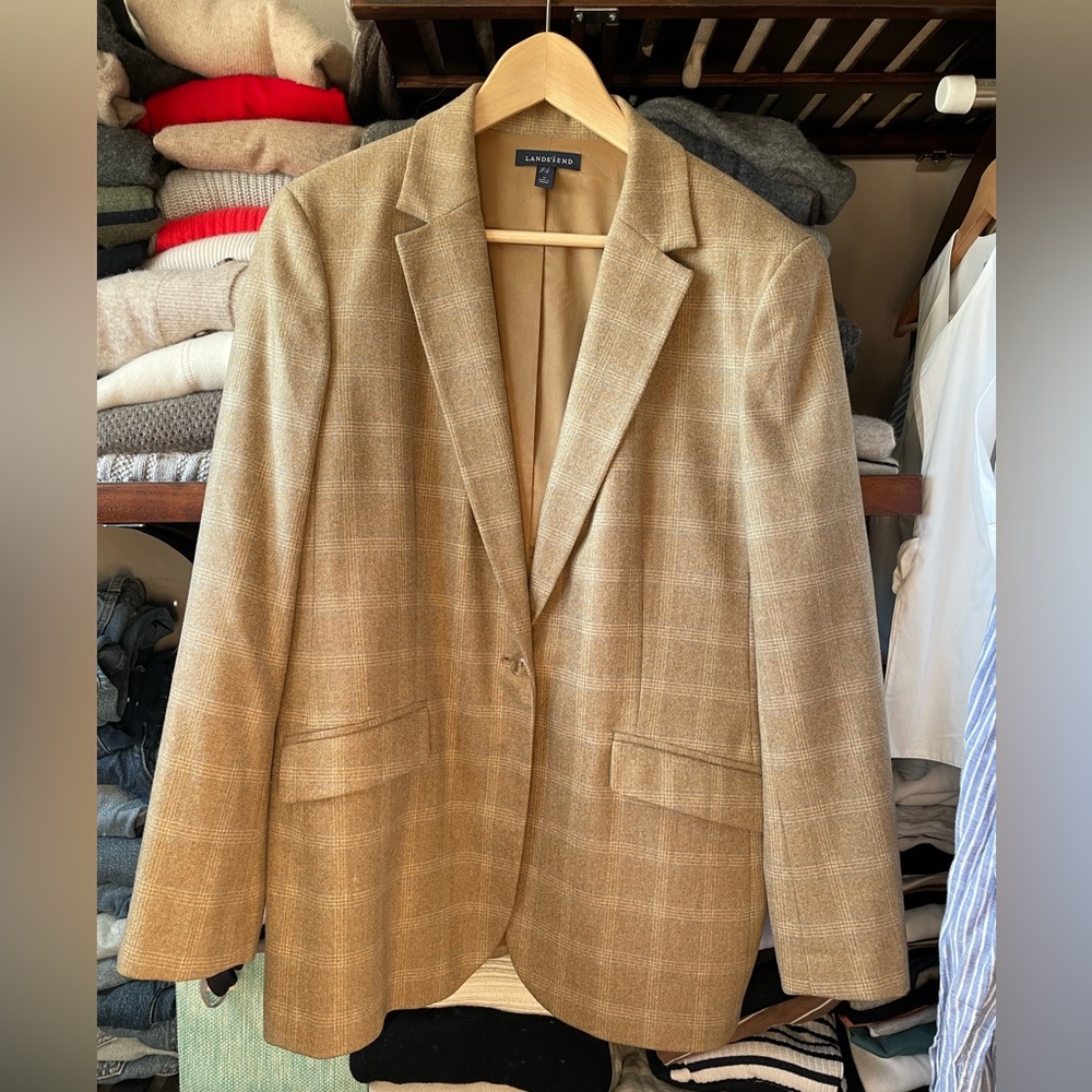 Land’s End Wool Cashmere Blazer - EUC